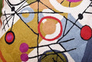 Kandinsky Abstract Throw Pillow Cover - Circles | Modern Couch & Outdoor Pillow | Mid Century Chair Cushions | Handmade Wool Size 18x18 by CozyNest Decor