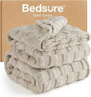 Bedsure GentleSoft Blankets Queen Size for Bed - Super Soft Cozy Blanket for Women Men Girls, Large Fuzzy Fleece Throw for Bedroom Decor, Light Brown, 90x90 Inches by CozyNest Decor