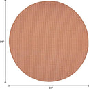 Nourison Positano Indoor/Outdoor Terracotta 8' x Round Area Rug, Easy Cleaning, Non Shedding, Bed Room, Living Room, Dining Room, Backyard, Deck, Patio (8 Round) by CozyNest Decor
