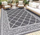 HEBE Outdoor Rug Waterproof 6x9, Reversible Plastic Straw Rug RV Camping Rug, Indoor Outdoor Patio Mat Clearance, Outside Carpet for Porch,Deck,Camper,Balcony,Backyard,Picnic by GreenHaven Gardens