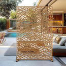 Outdoor Privacy Screen,72" H×47" W Metal Privacy Screen, Freestanding Privacy Fence Panels for Patio by GreenHaven Gardens