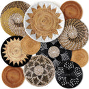 Xuhal 11 Pcs Boho Hanging Wall Basket Decor Handmade Woven Basket Wall Decorative Boho Wicker Baskets Placemats Round Farmhouse Bulrush Art for Rustic Home Decorations Christmas Gift(Stylish) by GreenHaven Gardens