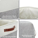 DECOMOMO Storage Baskets | Large Storage Bins 54.5L Fabric Baskets for Organizing Laundry Nursery Toys Cloth Linen Closet Organizers with Handles (Grey and White, XXXL - Jumbo/3P - 17" x 13" x 15") by CozyNest Decor