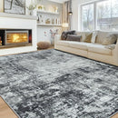 10x14 Area Rugs Large Living Room Rug Washable: Modern Abstract Rug Indoor Modern Carpet Non Slip for Dining Room Bedroom Nursery Home Office Black Grey by TinyTreasures Baby Boutique