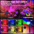 Solar Spot Lights Outdoor Color Changing, [7 Mode/6 Pack] Christmas Landscape Spotlights, Solar Lights Outdoor Waterproof, Solar Led Powered Flood Light for Outside Pathway Yard Garden Walkway by GreenHaven Gardens