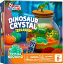 Klever Kits Make Your Own Dinosaur Crystal Terrarium Crafts Kit for Kids-Crystal Growing Science 12 Color LED Night Light Birthday Gifts Toys for Kids by TinyTreasures Baby Boutique