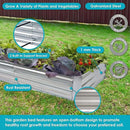 Sunnydaze Galvanized Steel Rectangular Raised Garden Bed - for Flowers, Plants, and Vegetables - Silver - 3 x 6 ft by GreenHaven Gardens