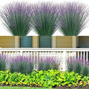 100Pcs Artificial Grass Plants, Faux Shrubs Wheat Grass, Artificial Tall Fake Plants for Outdoor Decor, Greenery Stems Weed for Room Indoor Home Decor（Green Purple Tail） by GreenHaven Gardens