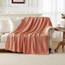 Joydeco Chunky Cable Knit Throw Blanket, Lightweight 100% Cotton Soft Cozy Throw Twin Blanket for Couch Bed and Sofa, Rustic Breathable Farmhouse Blanket Gift for Women Men(Burnt Orange, 60"x80") by CozyNest Decor