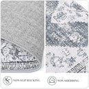 Lahome Boho Hallway Runner Rug 2x6, Washable Untra-Thin Non-Slip Kitchen Runner, Oriental Distressed Print Rug for Entryway Bathroom Laundry Room Bedroom, Grey by TinyTreasures Baby Boutique