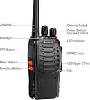 Rechargeable Long Range Two-Way Radios with Earpiece 2 Pack Arcshell AR-5 Walkie Talkies Li-ion Battery and Charger Included by TinyTreasures Baby Boutique