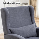 Rocking Chair Nursery,Teddy Nursery Rocking Chairs with Foot Rest, Sherpa Glider Rocker Nursing Chair with High Back for Nursing, Living Room, Bedroom, Dark Grey by TinyTreasures Baby Boutique