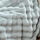 RYNGHIPY Faux Fur Throw Blanket Double Side Thick and Warm for Couch Plush Fluffy Faux Rabbit Fur Decoration for Sofa Chair and Bed Grey Winter Blanket (Grey, 51''x63'') by CozyNest Decor