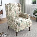 Lumibee High Back Accent Chair, Armchair in Fabric,Comfy Upholstered Wingback Single Sofa Reading Chair with Solid Wood Legs for Living Room,Bedroom,Office-Bird by CozyNest Decor