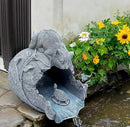 Real Cat Sculpture Gutter Downspout Extender, Eco-Friendly Resin Garden Animal Statue, Decorative Gutter Extension Downspout, Outdoor Decor Ornament, Splash Block, Perfect for 3"x4" Downspouts by GreenHaven Gardens