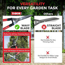 TABOR TOOLS B212A Telescopic Hedge Shears with Wavy Blade and Extendable Steel Handles. Extendable Manual Hedge Clippers for Trimming Borders, Boxwood, and Tall Bushes. by GreenHaven Gardens