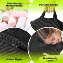 Hobestluk 4.5FT Bean Bag Chair Giant Bean Bag Chair with Filler Included Adult Bean Bag Chairs with Removable Cover for Bedroom Living Room - (Jumbo, Black) by CozyNest Decor