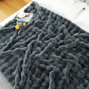 RYNGHIPY Faux Fur Blanket Double-Sided Thick Warm Blanket for Couch Soft Fluffy Furry Blankets for Sofa Chair (Dark Grey, 51''x63'') by CozyNest Decor
