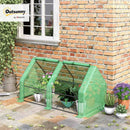 Outsunny 6' x 3' x 3' Mini Greenhouse with Zippered Doors & Roll-up Windows, Portable Plant Hot House with Durable PE Cover, Water Resistant, UV Protected for Outdoor Flowers, Vegetables, Green by GreenHaven Gardens