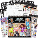 Fashion Angels Fashion Runway Portfolio - Fashion Design Sketch Book with Stencils & Stickers - Ages 8 & Up by TinyTreasures Baby Boutique