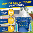 USA Toyz Rocket Ship Pop Up Kids Tent - Spaceship Rocket Indoor Playhouse Tents for Boys and Girls with Included Space Projector Toy and Storage Carry Bag by TinyTreasures Baby Boutique