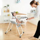 Ingenuity SmartClean Trio Elite 3-in-1 Convertible Baby High Chair, Toddler Chair, and Dining Booster Seat, For Ages 6 Months and Up, Unisex - Slate by TinyTreasures Baby Boutique