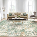 10x14 Area Rugs Living Room: Washable Large Abstract Soft Green Rug Stain Resistant Indoor Floor Non-Slip Accent Carpet for Men Modern Home Enthusiasts Aged 25-45 - Bedroom Office Playroom by TinyTreasures Baby Boutique