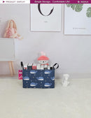 Rectangular Storage Basket Fabric Organizer Bin for Toys,Books,Clothes,Gifts,Pets-Perfect for Home,Office,Nursery,Dorm,Shelf(Rec-Blue Whale ) by TinyTreasures Baby Boutique