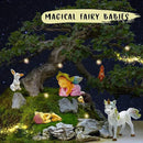 WILD PIXY Baby Miniature Fairy Garden Set – Springtime Fairy Accessories Kit with Gorgeous Fairies and Animals, Indoor/Outdoor Figurines in Designer Gift Box, Perfect for Garden Decor by GreenHaven Gardens