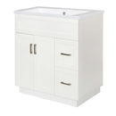 Bathroom Vanity With 2 Doors, 2 Drawers, Adjustable Shelf, Hidden Slides & Soft Close Hinges