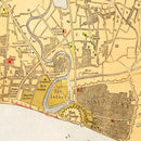 Vintage Map of Madras, India 1862