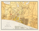 Vintage Map of Madras, India 1862