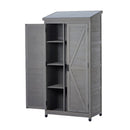 Outdoor Storage Shed With Vertical Tool Cabinet For Backyard by HouseOfZazla
