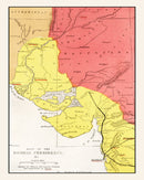 Vintage Map of Bombay, India 1862