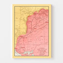 Vintage Map of Punjab, 1862