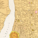 Vintage Map of Calcutta, India 1862