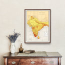 Vintage Map of India 1862
