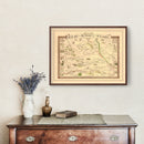 Vintage Map of Wyoming 1928