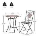 Lambert - Outdoor Chat Set - Black / Red