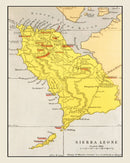 Vintage Map of Sierra Leone 1862