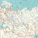 Vintage Map of Concentration Camps, 1945