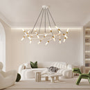 41" White & Golden Modern Chandelier Light Fixture