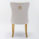 Nikki Collection Modern Tufted Velvet Upholstered Dining Chairs - Set of 2