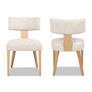 Louise - Split Back Upholstered Dining Side Chair (Set of 2) - Travertine Beige by HouseOfZazla