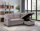 Ashlyn - Reversible Sleeper Sectional Sofa With Storage Chaise, USB Charging Ports And Pocket by Unique Piece Furniture