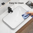 Undermount Bathroom Sink, Vessel Basin For Vanity Countertop - Milk White / Black by HouseOfZazla