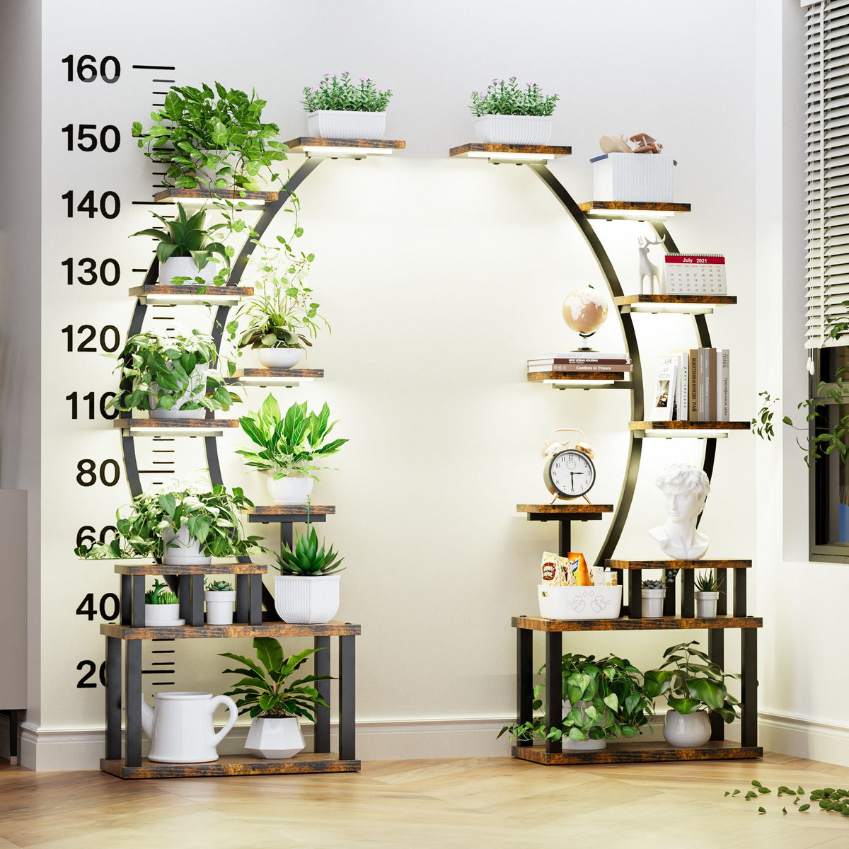 9 Tiered Indoor Plant Stand With 5 Adjustable Grow Lights, photo 15 of 29