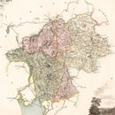 Vintage Map of Westmorland England, 1830