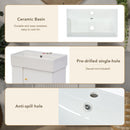Modern Floating Bathroom Vanity With Ceramic Basin Perfect For Small Bathrooms by HouseOfZazla