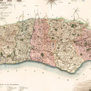 Vintage Map of Sussex England, 1829